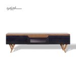 میز تلویزیون متین R220 مشکی گردویی