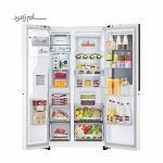 داخل یخچال فریزر ال جی X267 سفید