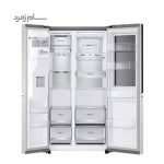 داخل یخچال فریزر ال جی X267 نقره ای
