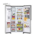 داخل یخچال فریزر X267 ال جی نقره ای